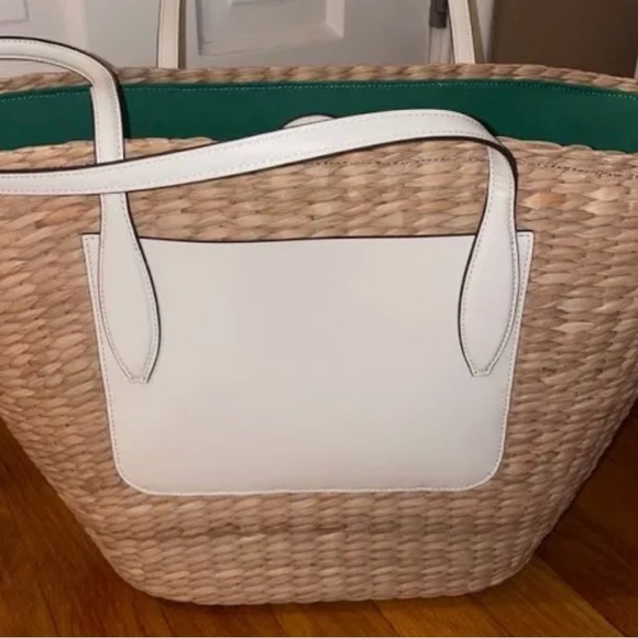 Kate Spade Garden Bouquet Embroidered Straw Tote NWT - Picture 2 of 3